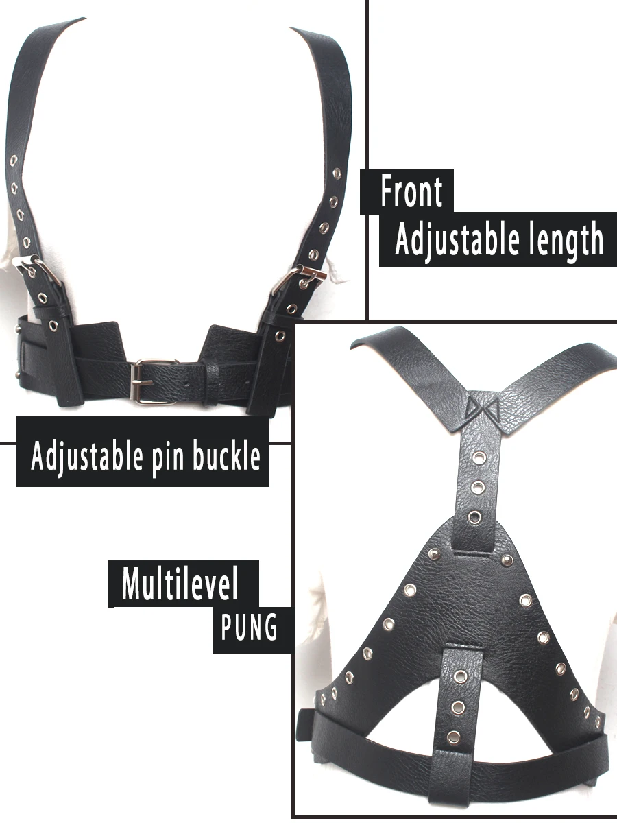 Women's Punk Sexy Strap Belts For women Waist Decorate Triangle Pin Buckle Adjustable Sex Toy Harness Stud Waistband  outside