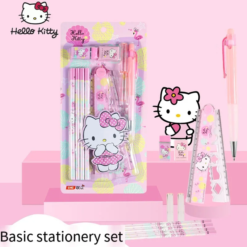 7Pcs/set Sanrio Ruler and Compass Sets Hello Kitty Students Stationery  Refill Eraser Office Supplies Exam Draw Tools Plastic - AliExpress