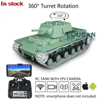 HENG LONG 1/16 Scale 7.0 Upgraded Soviet KV-1 RTR RC Tank 3878 FPV 360° Turret W/ Camera BB Pellets Steel Gearbox Toys TH17466 1