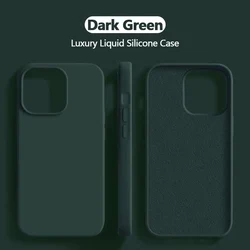 Premium Liquid Silicone Luxury Phone Case - Protective Back Bumper Cover - iPhone Air (Dark Green)