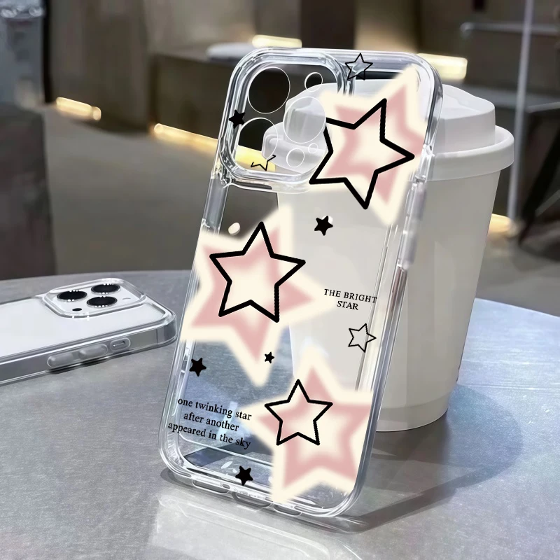 Charming Flash Star Pattern Soft Clear Phone Case