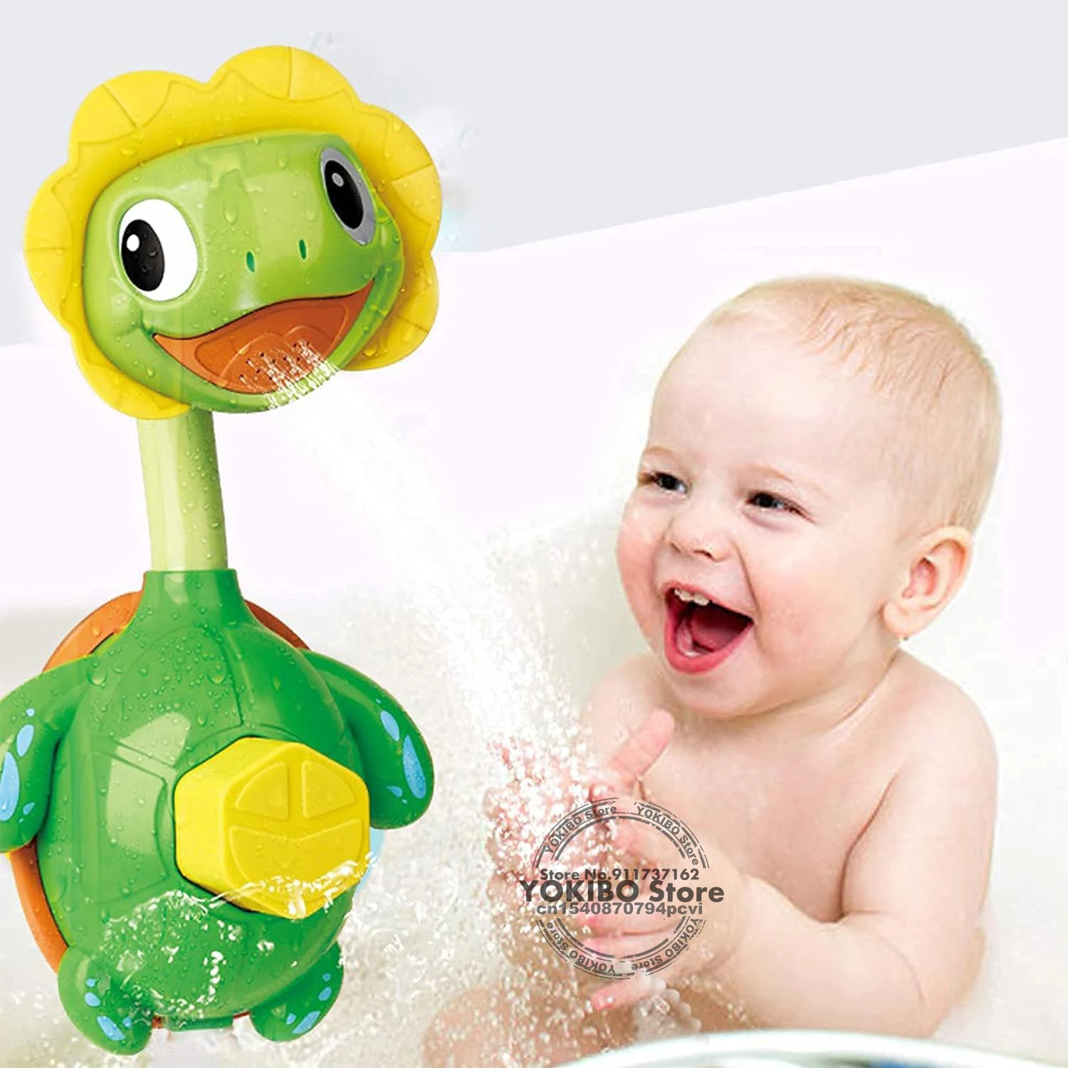 Turtle Baby Bath Toys Spray Bathing Tub Fountain Toys for Kid Hand Shower Floating Bathtub Shower Pool Bathroom Toy for Baby 6
