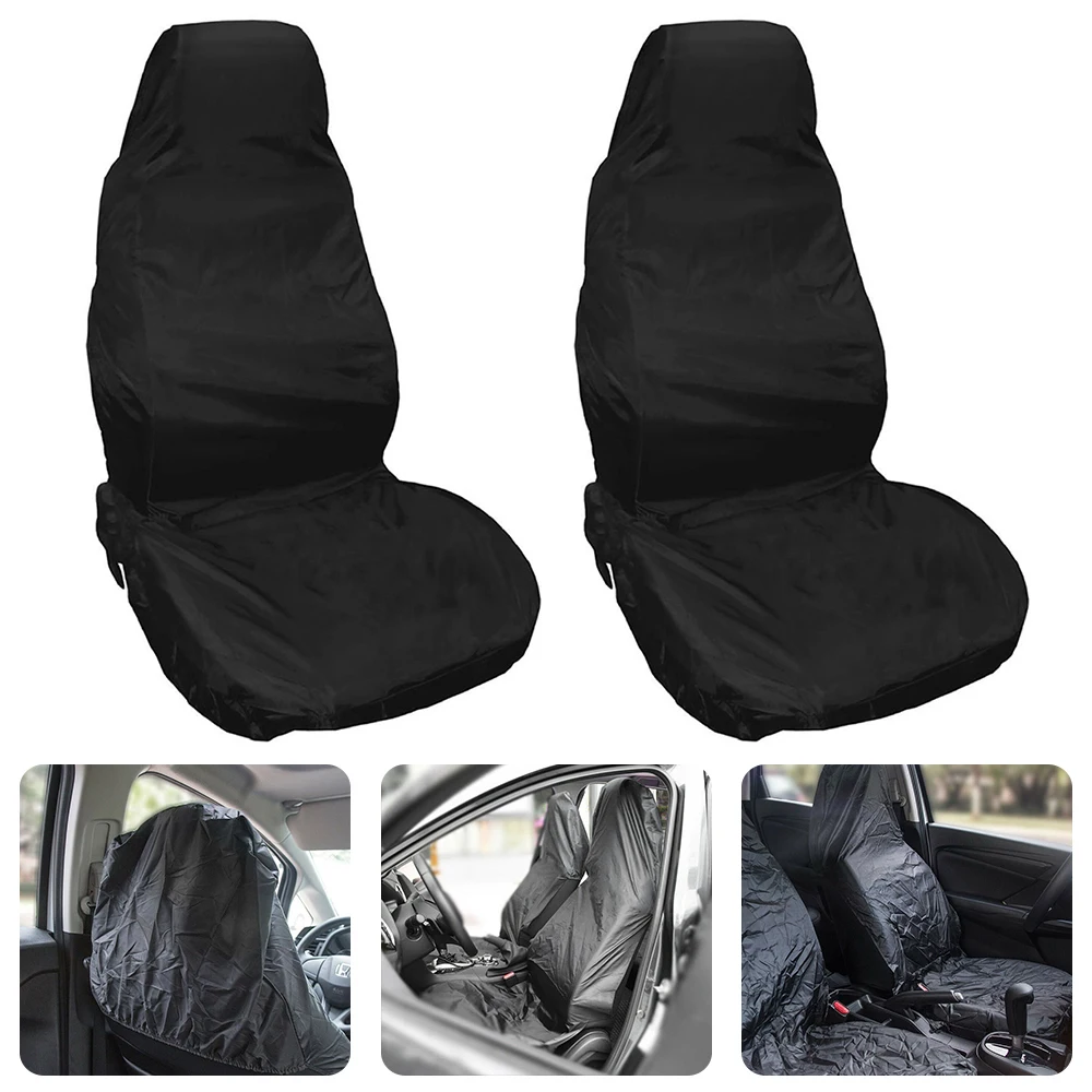2 Coprisedili Per Poggiatesta Auto In Maglia Elastica - Traspiranti, Antipolvere, Universali, Colore Nero