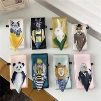 New Style Decoration Women's Printed Animal style Scarf Business Europe And America Small Neckerchief Silk Scarves skinny scarf 1