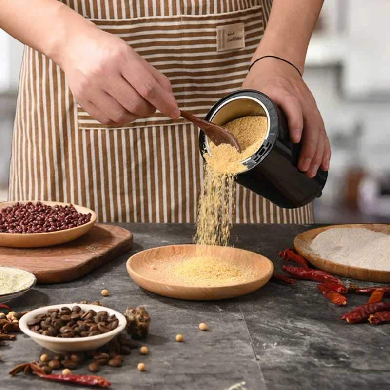 Stainless Steel Nut Electric Coffee Grinder Bean Grain Household Pepper Kitchen Tools Gadgets Dining Bar Home Garden