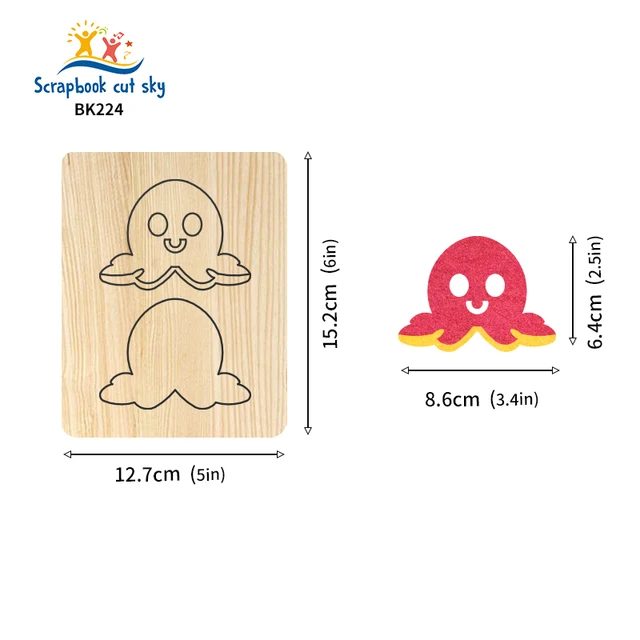 문어 나무 커터 다이: 스크랩북 창의력과 정확성 향상