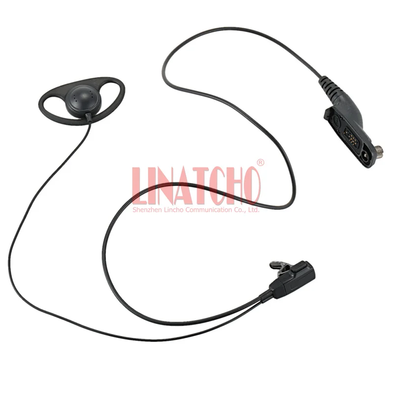 Flexible D-Ring Earphone Headset PTT Mic for XiR P8200 P8208 XPR6550 Walkie Talkie