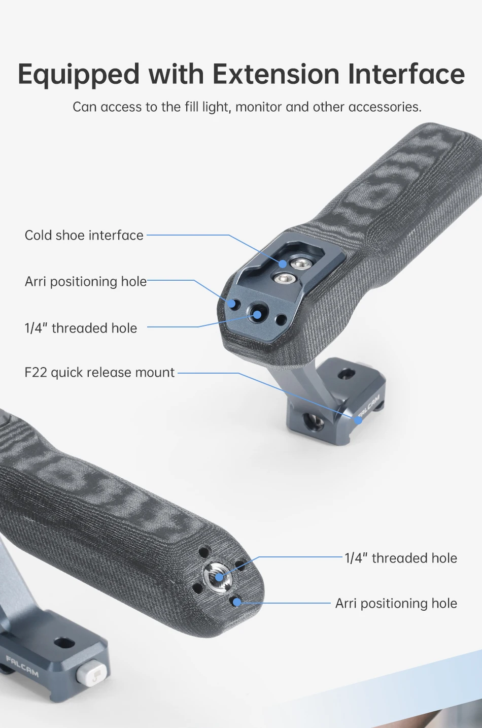 F22 Quick Release Top Hand Grip F22A3A12 All-round Camera Handle with Cold Shoe