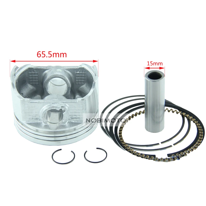 

Поршневое кольцо для мотоцикла 65,5 мм, 15 мм, комплект штифтов в сборе для двигателя CB250cc ATV внедорожного велосипеда Zongshen loncin с водяным охлаждением