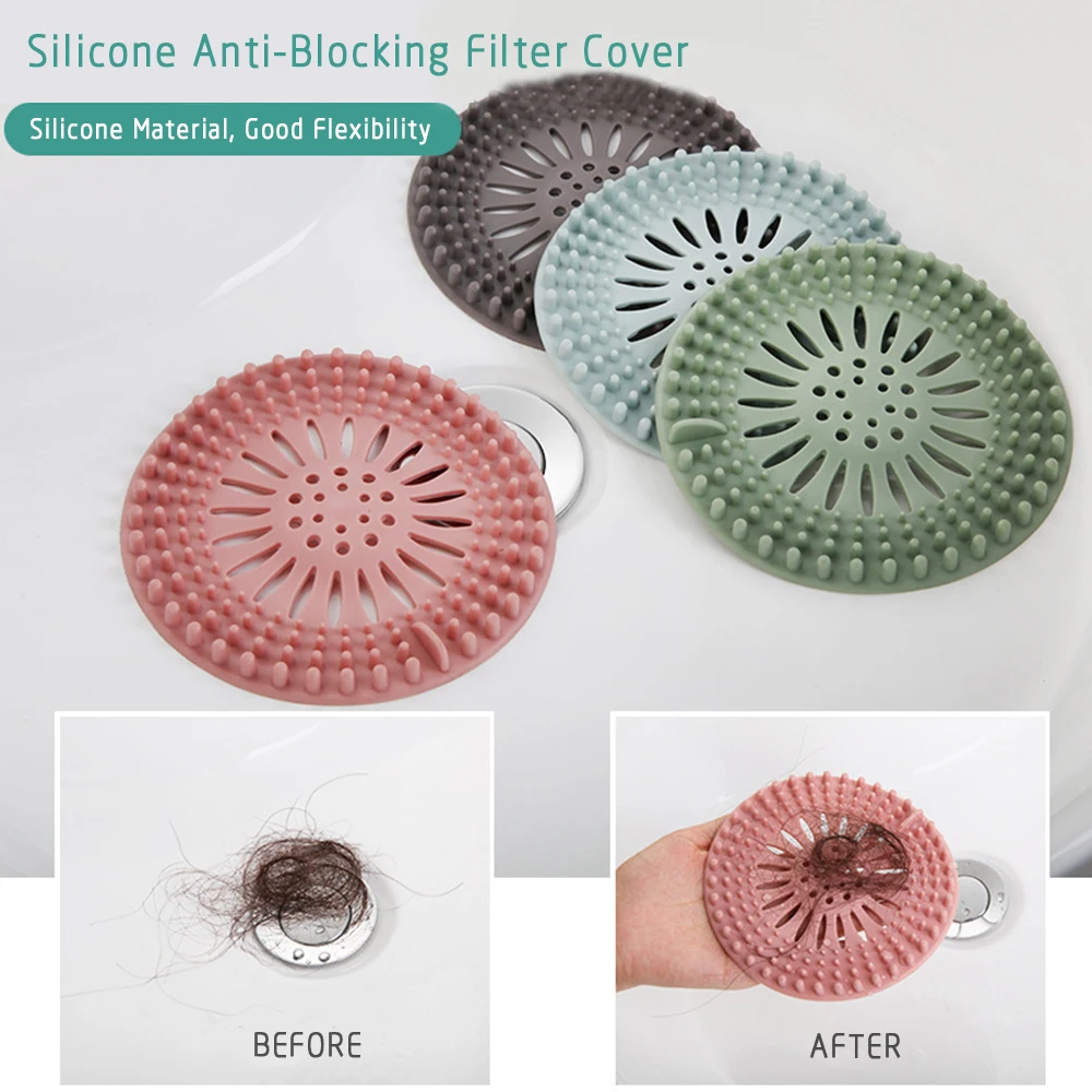 Bathroom Drain Hair Catcher Bath Stopper Plug Sink Strainer Filter Shower Smell Proof Shower Floor Siphon Drain Cover Kitchen