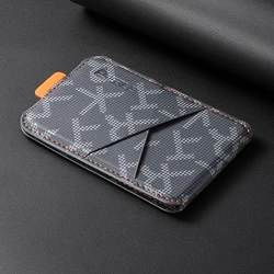 Leather Magnetic Card Holder Wallet with Strong Magnet for Magsafe - Compatible Phones (Black)
