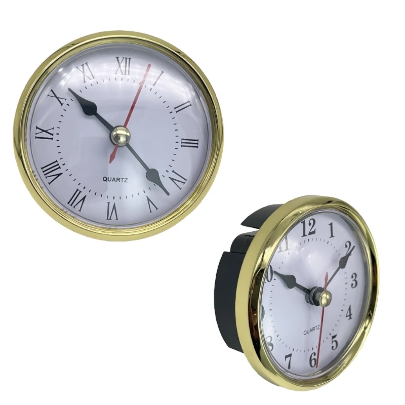 

3-1/8Inch(80mm) Clock Insert Roman Numeral Round Watch Insert Gold/Silver Trim Dropship