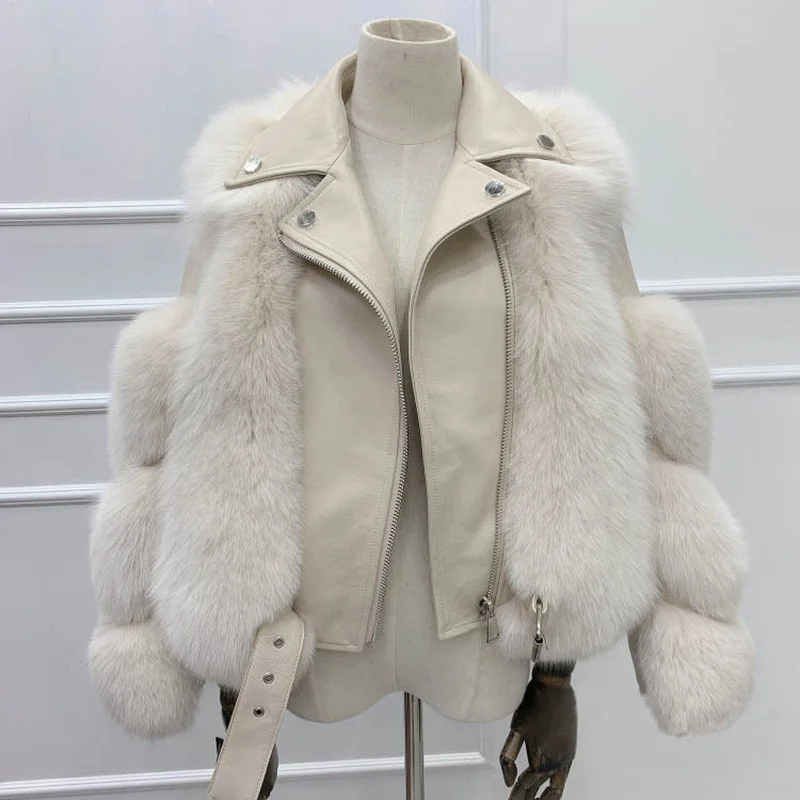 

New Winter Imitation Fox Fur Coat for Women Locomotive Style Loose and Thin Coat Faux Fox Fur Coats Women Fashion Luxury Outwear