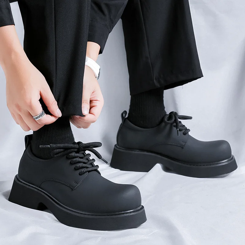 Men's Elevated thick high quality Dress Shoes gentleman Office Formal Shoes for Male Wedding Party Casual fashion Comfortable