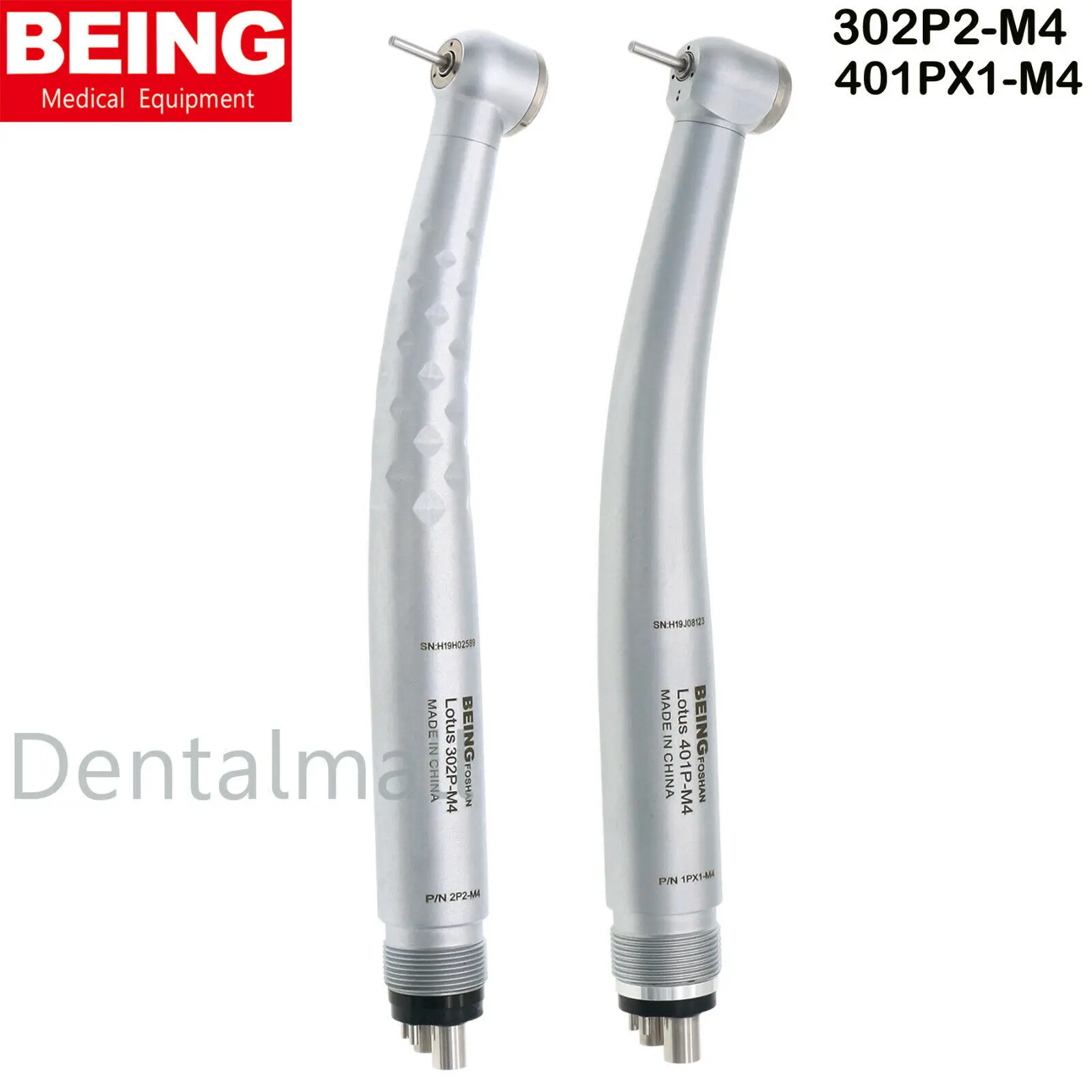 

BEING Dental High Speed Air Turbine Push Button An-Retaction 4 Holes Handpiece