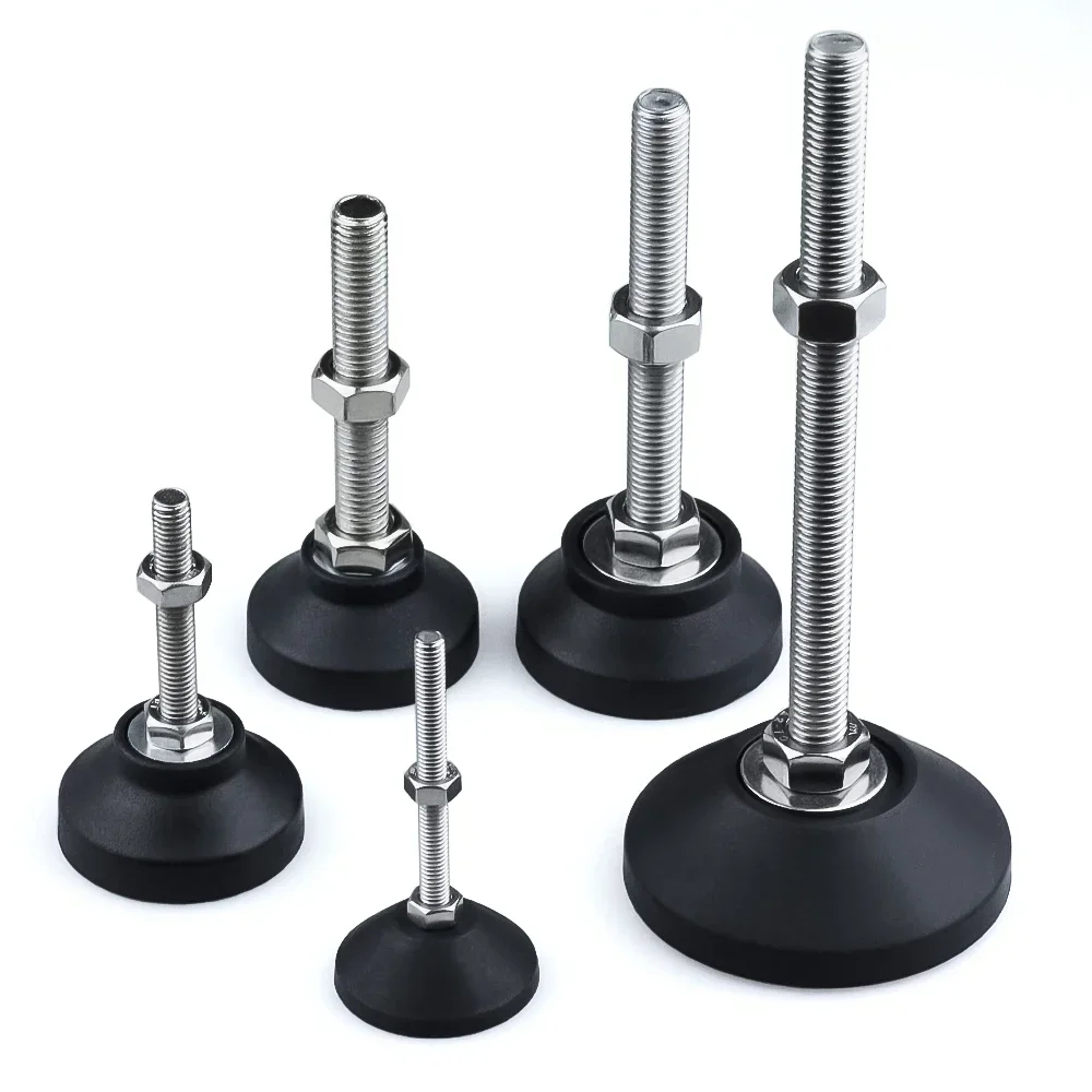 Adjustable Lathe Leg Dia 40mm Thread Type Adjustable Levelling Feet Swivel Base Articulating Legs M5/M6/M8/M10/M12 furniture feet levelers furniture feet 4PCS