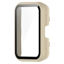 Durable PC + Tempered Glass Case with Full Screen Protection for Huawei Watch Fit 2 (Ivory)