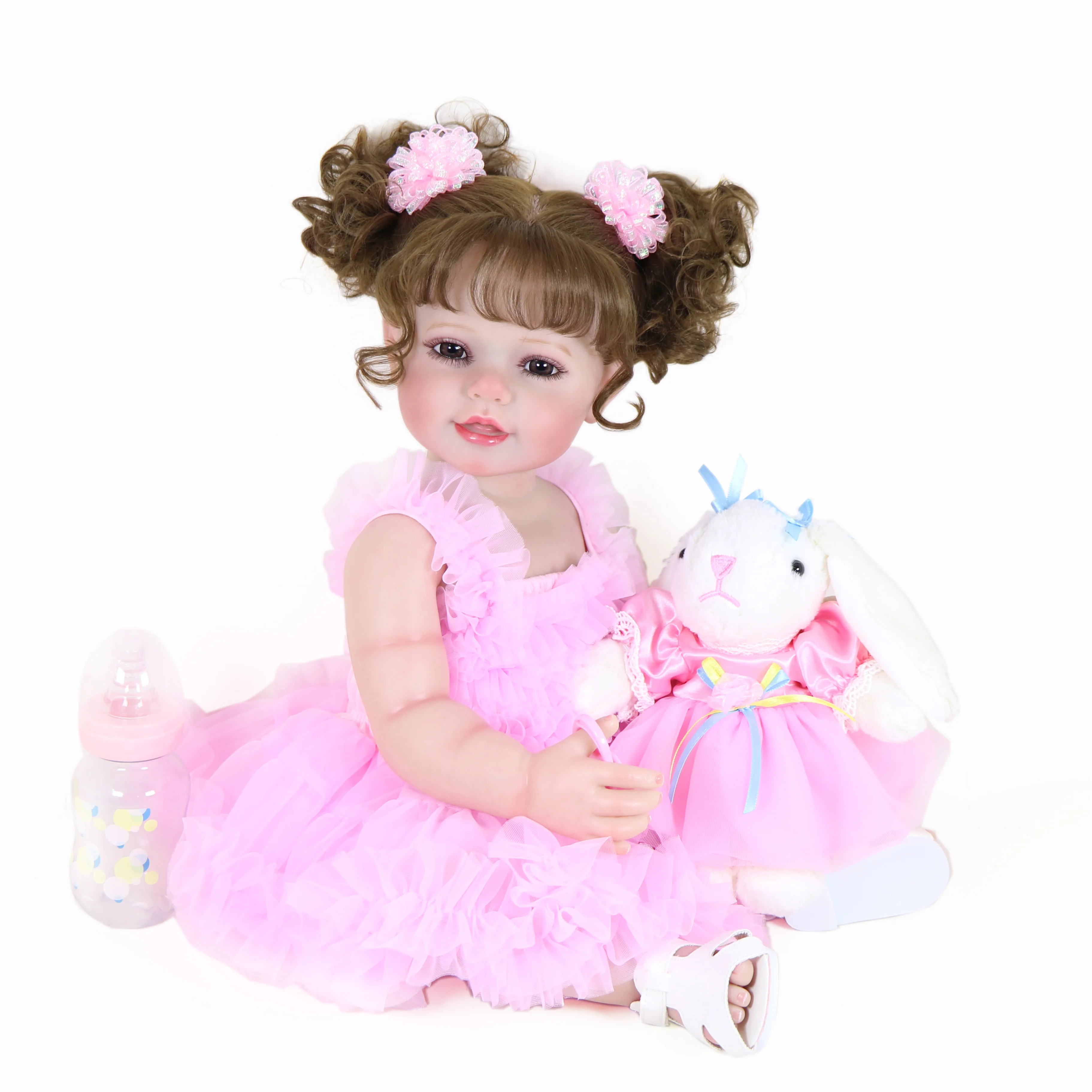 Reborn Toddler Girl Doll -22 inch Happy Dance with 3D Painted Skin Visible Veins and Soft Full Vinyl with Rooted Hair/Christmas 6
