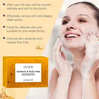 Savon au curcuma 100g, savon au citron et à l'acide kojique, savon pour la douche et le visage, soin du corps, nettoyant pour le visage, savon au curcuma pour le corps et le visage 3