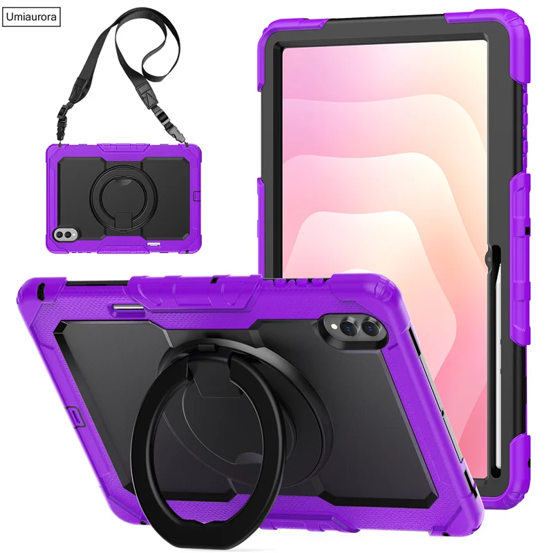 Enhanced Full Body Rugged Tablet Case with Pull Ring Stand and Shockproof Protection