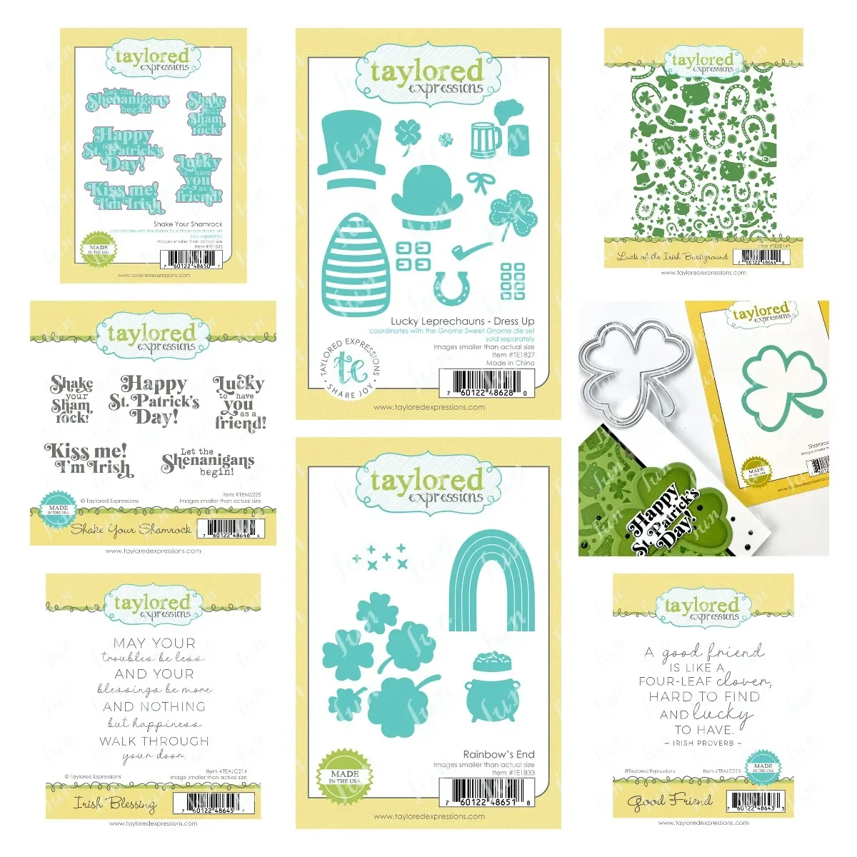Fustelle Per Il Taglio Dei Metalli Timbri Trasparenti Lucky Shamrock Rainbow Molds Stencil Making Scrapbook Paper Card Decoration Modello Di Goffratur