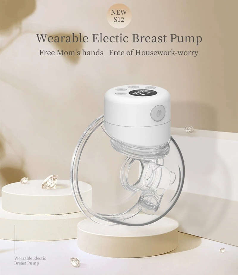 1Pcs/2Pcs Wearable Electric Breast Pump Portable Invisible Hands-Free Silent Comfort Breast Milk Extractor Collector BPA-free