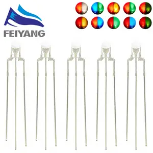 50pcs/lot 3MM Round Clear / Fog Two Colors Common Anode / Cathode LED Red &  Green / Blue Bi-Color 3 Pins Light Emitting Diode - AliExpress