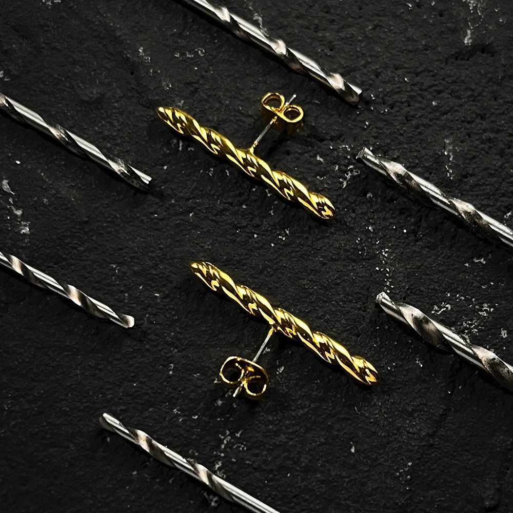 ENFASHION Piercing Twist Earings Kolczyki Gold Color New In Earrings For Women Christmas Gift Fashion Jewelry Wholesale E221444
