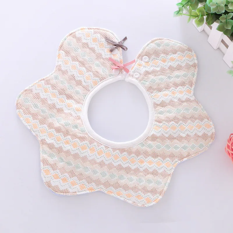 Baby Bibs 360 Degree Rotation Cotton Soft Baby Kids Bandana Burp Cloth Lovely Flower Newborn Infant Saliva Towel Baby Stuff new born baby accessories	 Baby Accessories