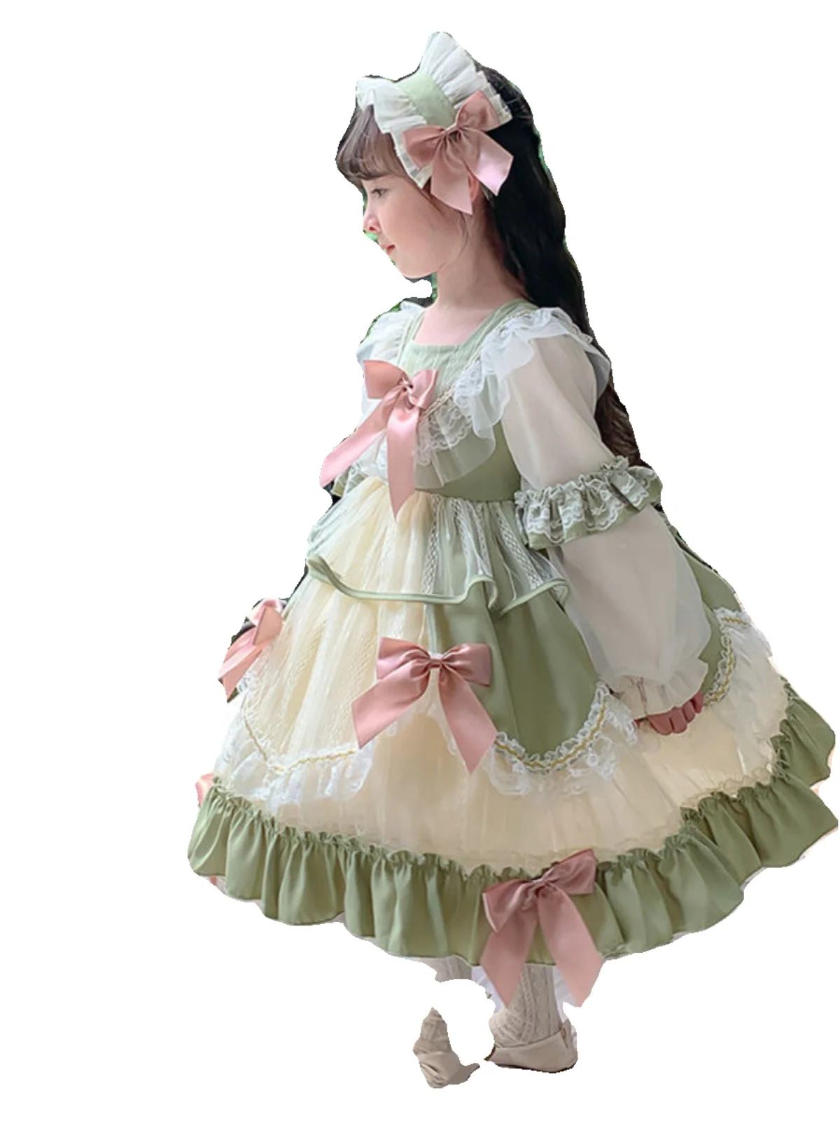 Girls' Lolita Dress New Children's Fleece-Lined Thickened Pettiskirt Baby Birthday