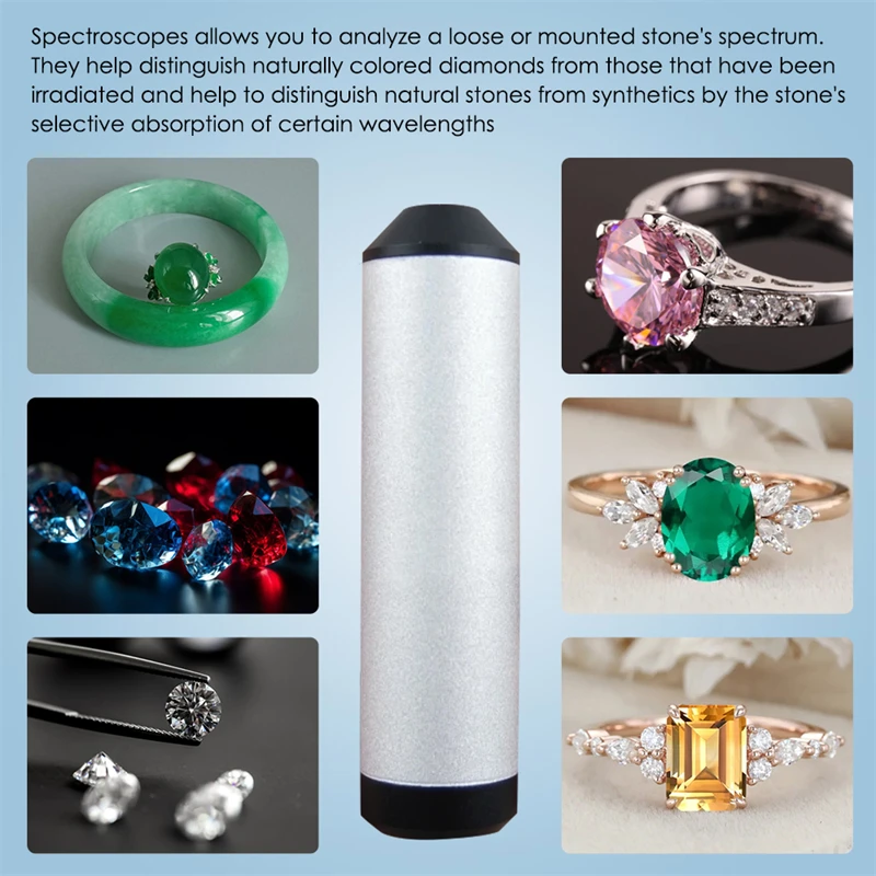 Dichroscope For Gem Calcite Dichroscope Diffraction Spectroscope Gemstone Gemological 15mm Diameter Jeweler Jewel Tester Tool gemstone testing tool