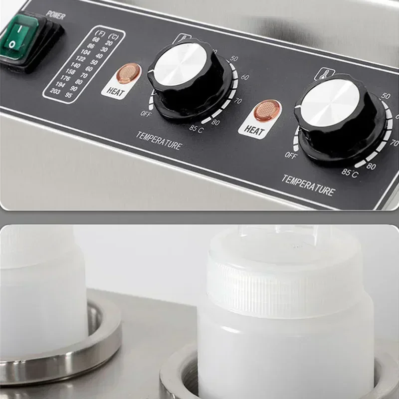 New Desktop Double Head Round Juice Warmer Insulation Machine Steamer Electric Automatic Fast Heating Stainless Steel