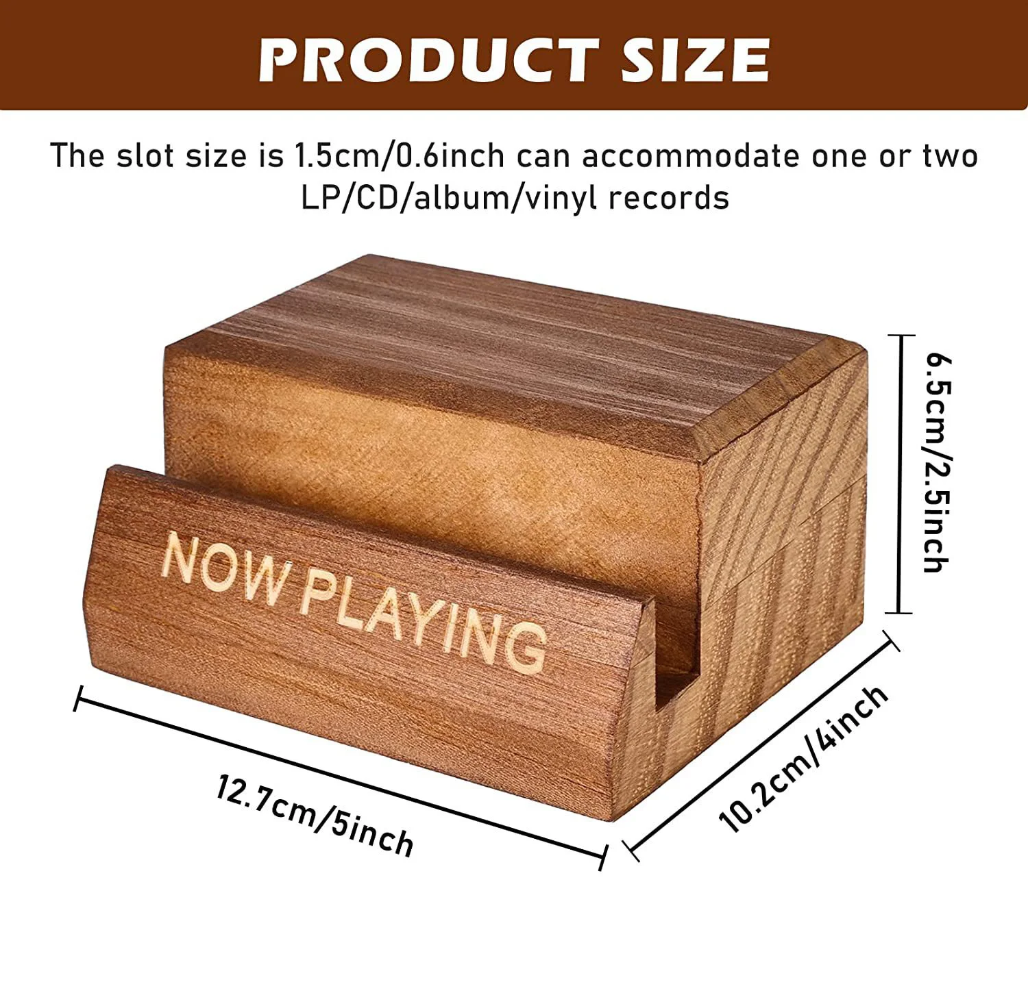 USA/Korea Solid Pine Wood Vinyl Record Display Rack Storage Rack Desktop Vertical CD Red Sound Retention Record