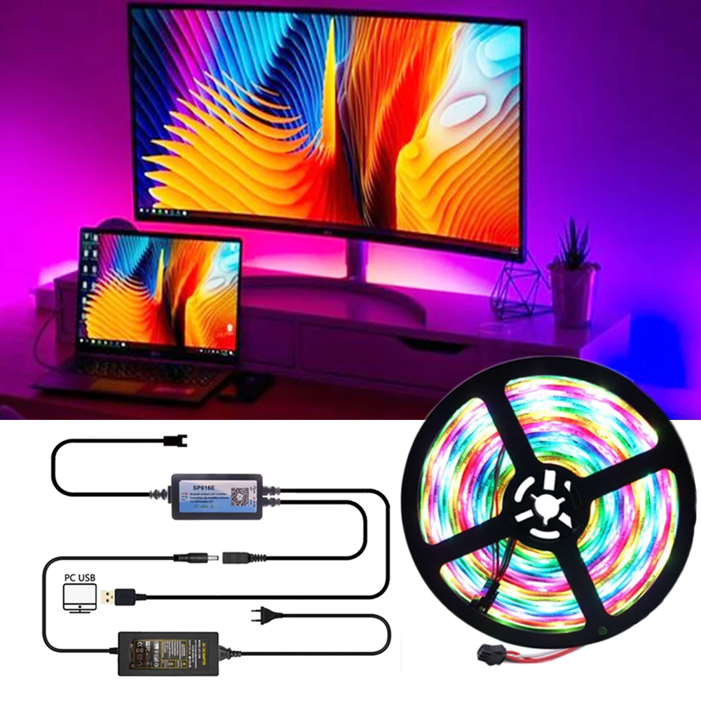 5V WS2812B USB LED Strip light 5050 RGB Dream Color Ambilight Kit