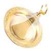 Serving Plate with Dome Golden Embossed Patterns Stainless Steel Acrylic Serving Dish with Dome for Party Cafe 5