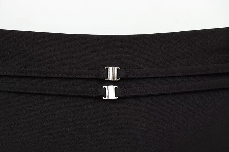 Description Picture 5 of itemRAFZNB Women Fashion With Belt Shorts Skirts Vintage High Waist Skorts Back Zipper Female Skort