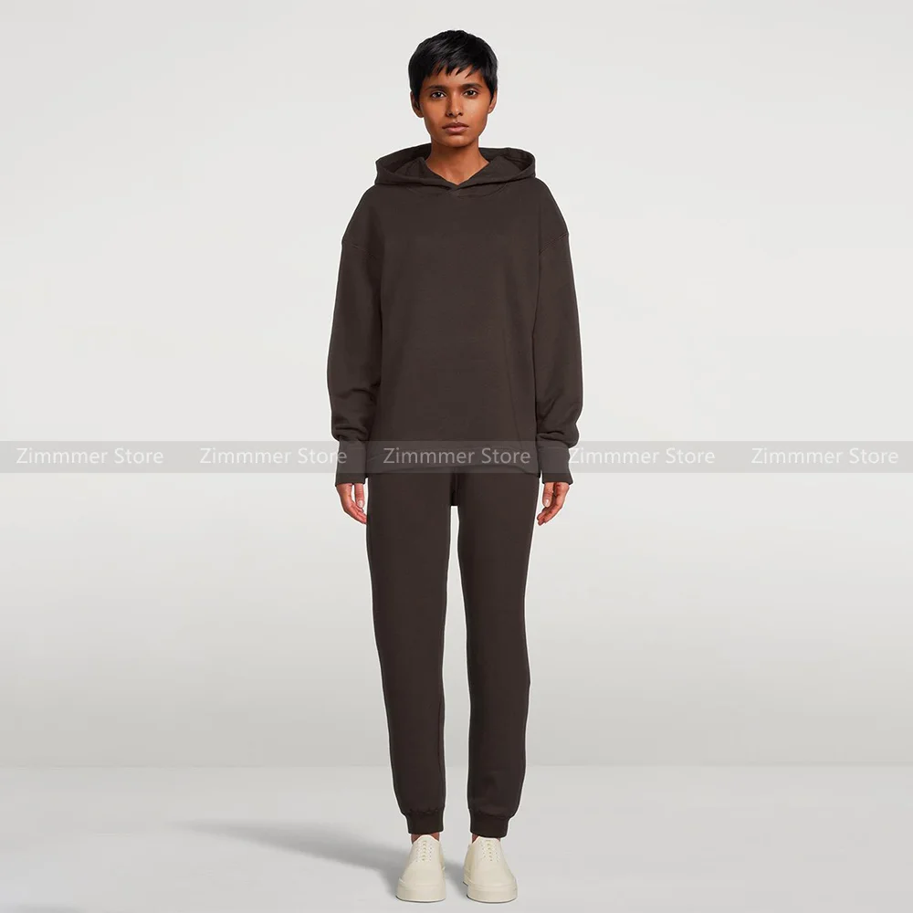 

23 Years autumn and winter new fashionable and versatile hooded loose sweater + casual sweatpants suit female