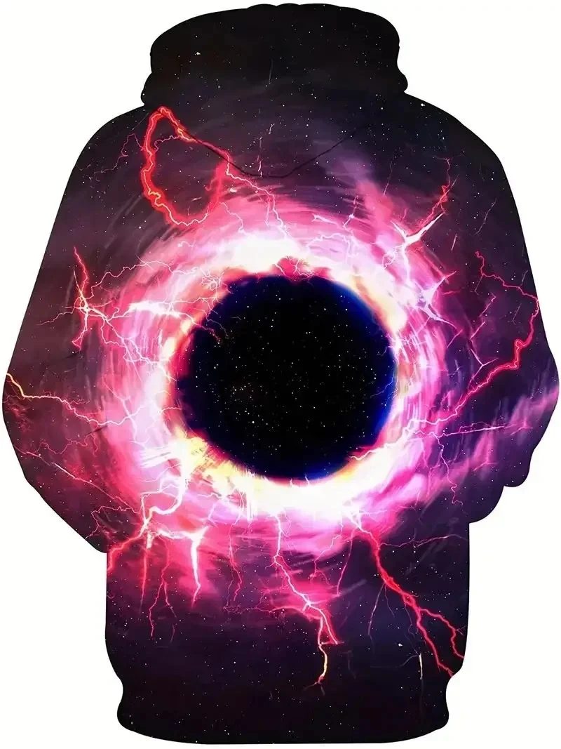 Beautiful Starry Sky, Fashionable And Minimalist Printing Autumn And Winter New Men's Hooded Pullover Oversized Clothing Hoodie。