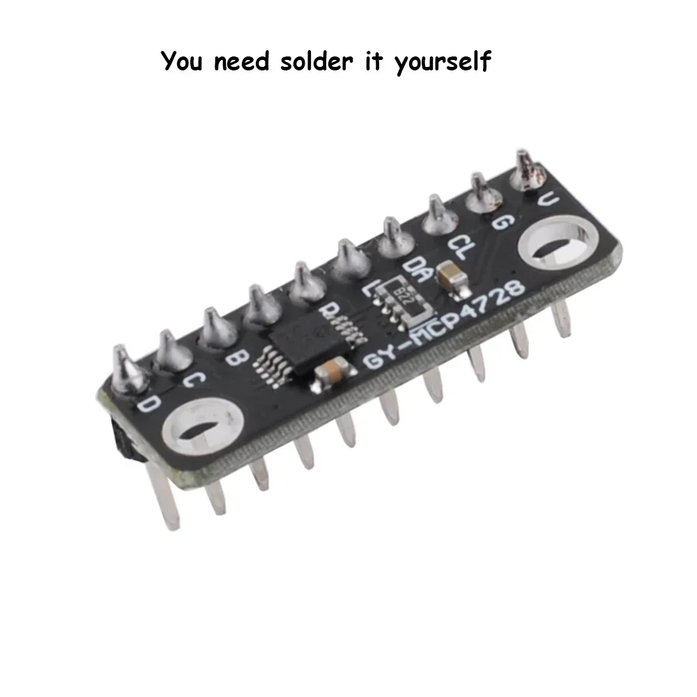 I2C Digital MCP4728 12 Bits To Analog Converter GY-MCP4728 Low Power Consumption DAC Breakoout Sensor Module for Arduino digital analog converter module