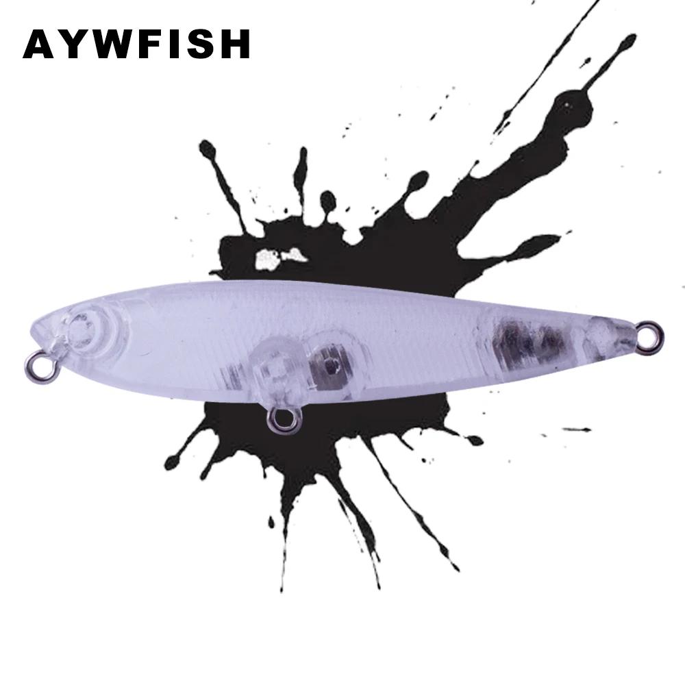 

AYWFISH 20 шт./лот, 5,5 см, 2,5 г, жесткие пластиковые корпуса из АБС-пластика для самостоятельной сборки, приманки в виде гольяна для ловли окуня, неокрашенные заготовки-карандаш