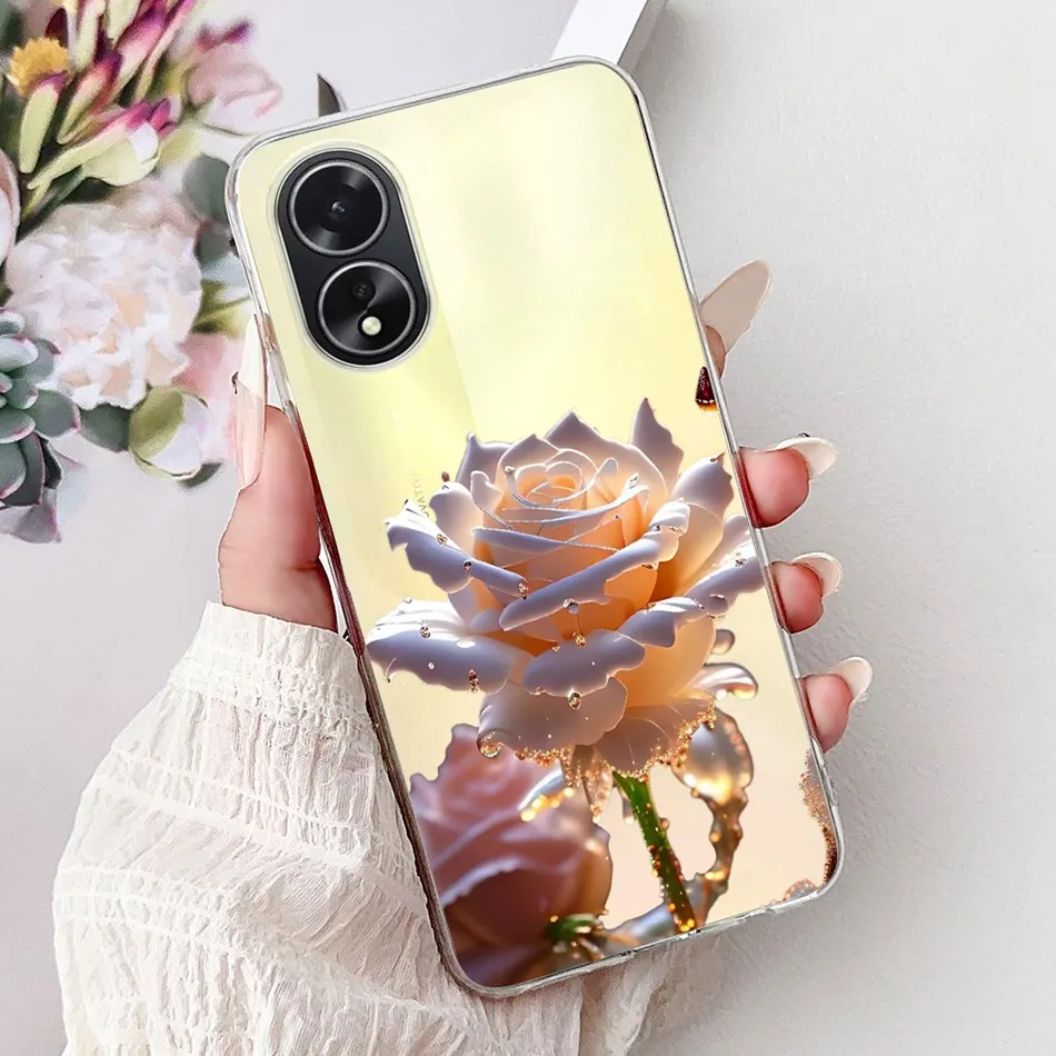 Elegant Floral Butterfly Soft Silicone Phone Case