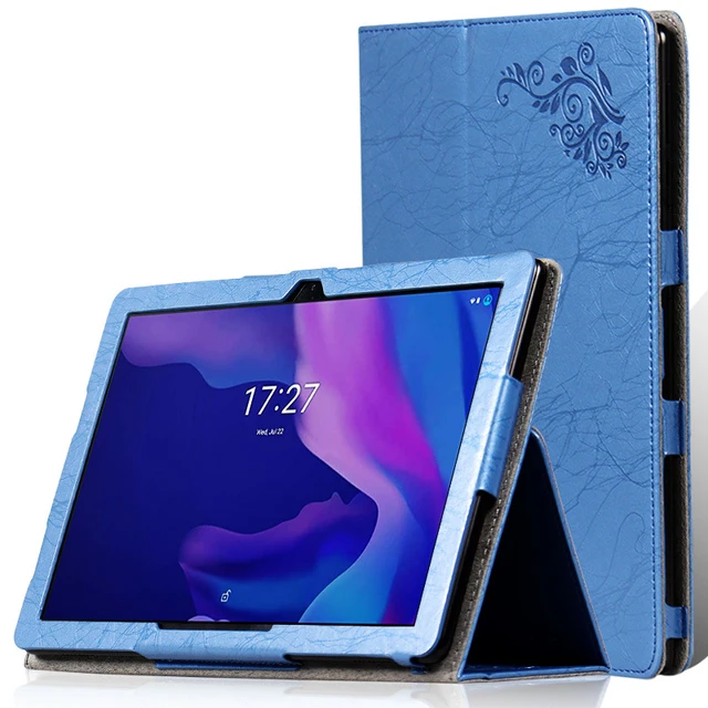 for DOOGEE T20 T20S Tablet Cases Foldable Stand Silk Floral Luxury PU  Leather Flip Sleeve Protective