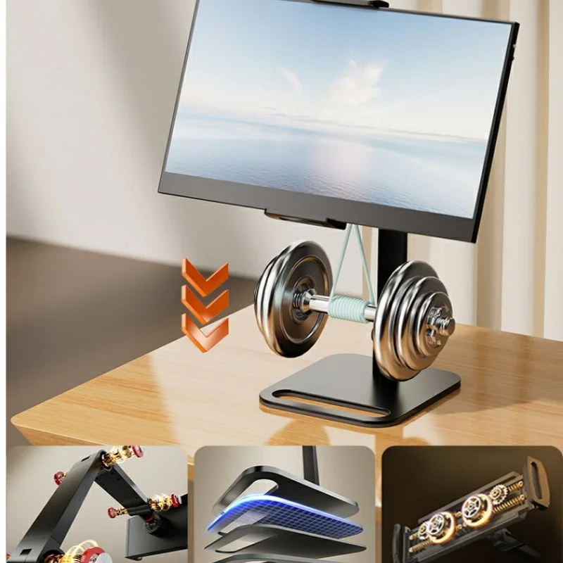 Rotating Portable Monitor Metal Stand Holder For VESA Mount monitor Expandable Display Base Vertical Screen Holder Adjustable images - 6