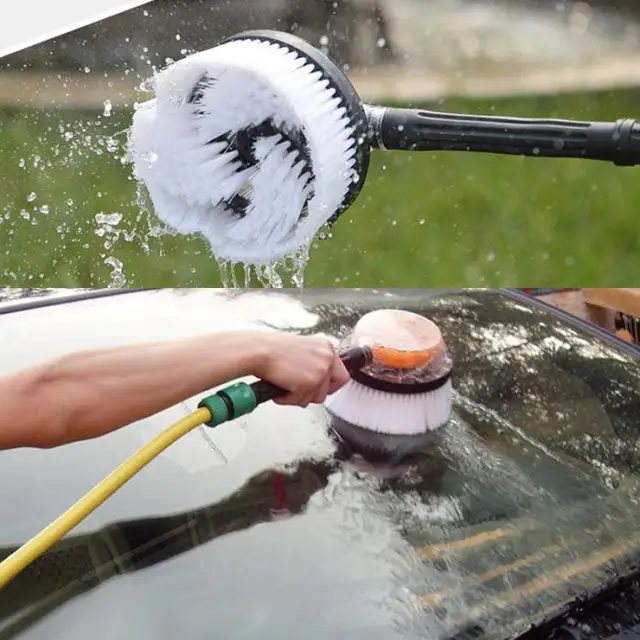 Universal Rotating Wash Brush Pressure Washer Hose Cleaner Car  
