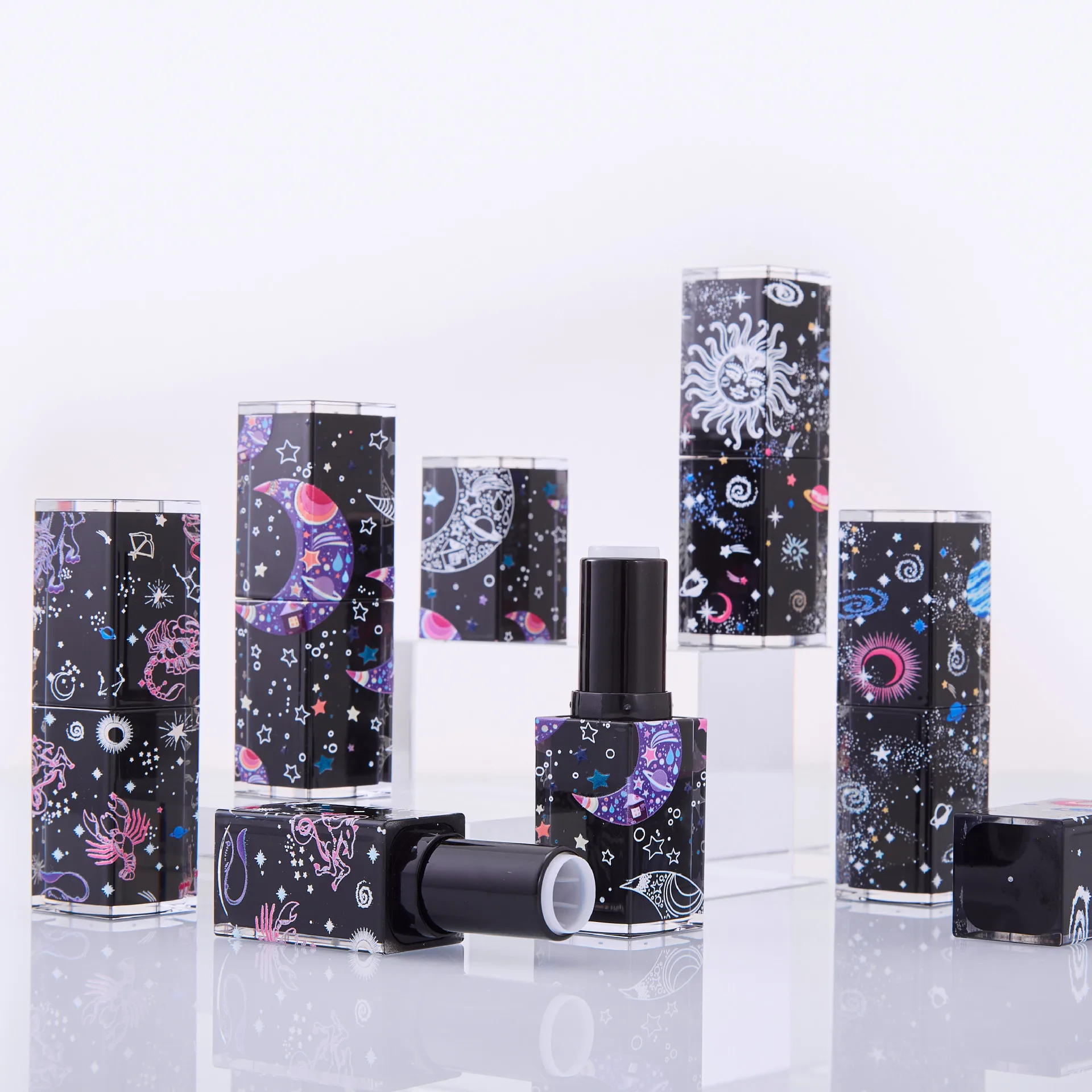 

200pcs Lipstick empty tube Lipstick package square 3D printing star series