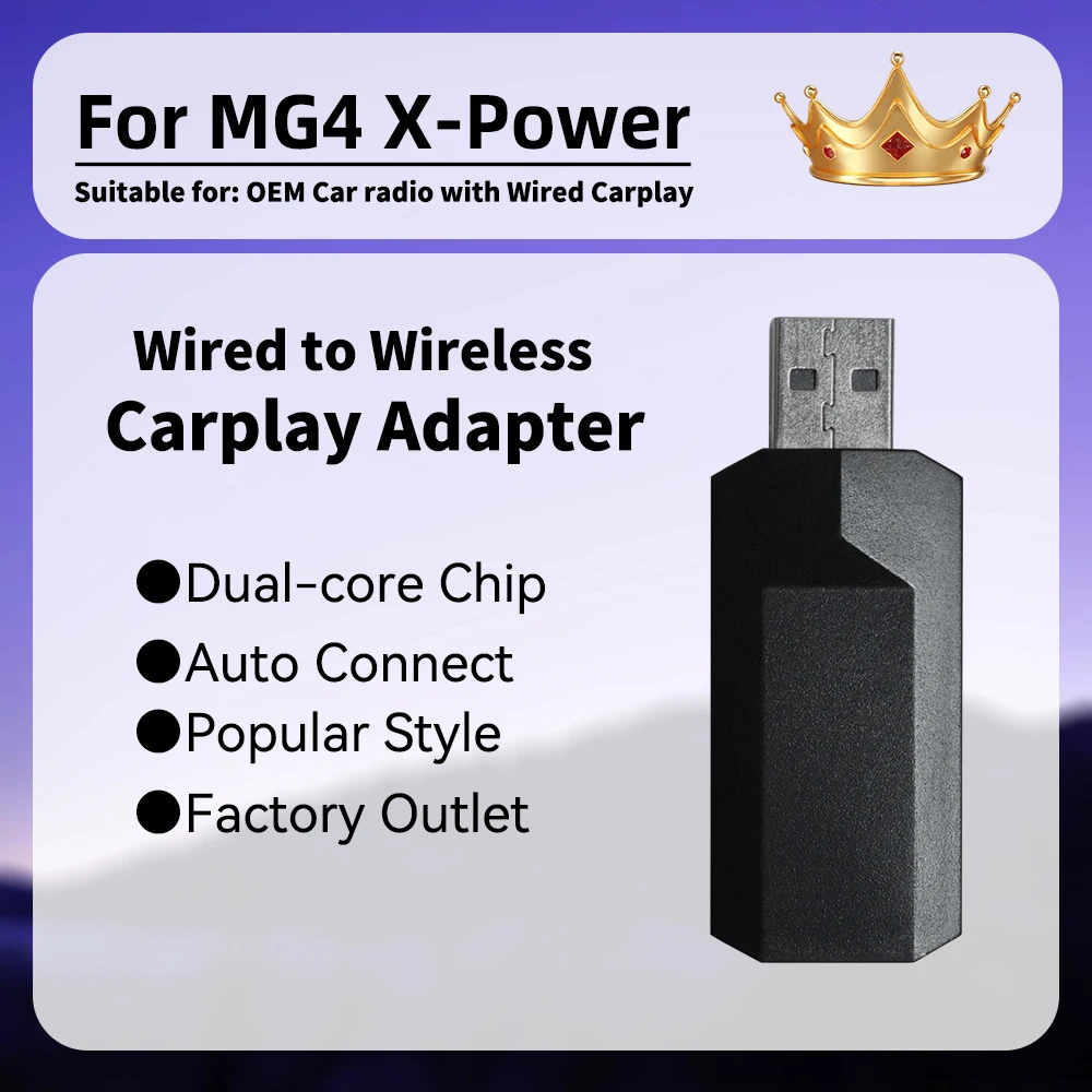 

Smart AI Box Car OEM Wired Car Play To Wireless Plug and Play New Mini Apple Carplay Adapter for MG4 XPower X-Power USB Dongle