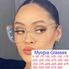 2024 Oversized Myopia Eyeglasses Vintage Unisex Transparent Frame Eyewear Anti-Blue Light Square Prescription Nearsight Glasses 1