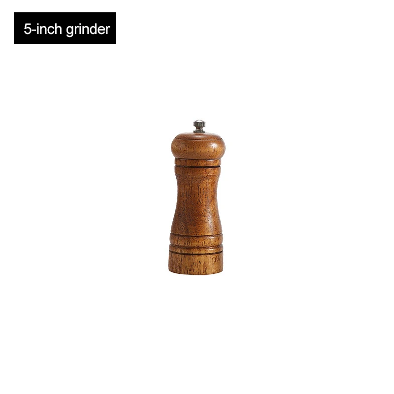 Sizes Manual Salt Pepper Wooden Mill Strong with Adjustable Ceramic Grinder Spice Pepper Salt Shaker for Kitchen Cooking Tools