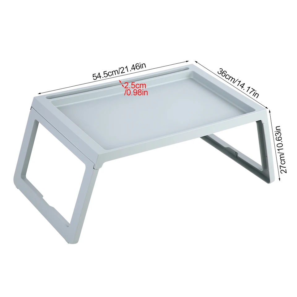 Portable Foldable Breakfast Bed Table with Laptop Holder