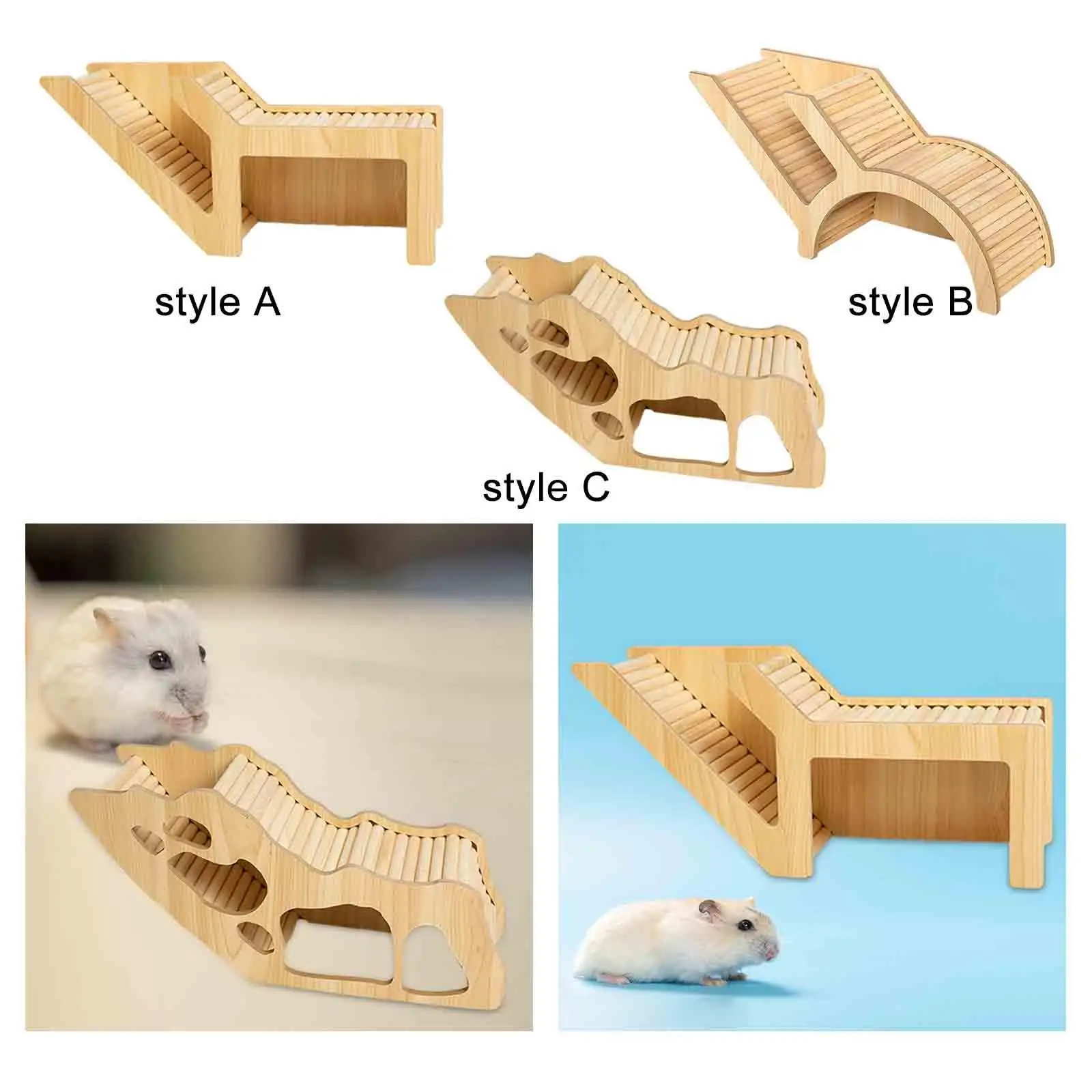 Hamster House and Habitat with Climbing Ladder Chew Cage Toy Small Animal Habitat Decor Small Pet Castle Home for Gerbils